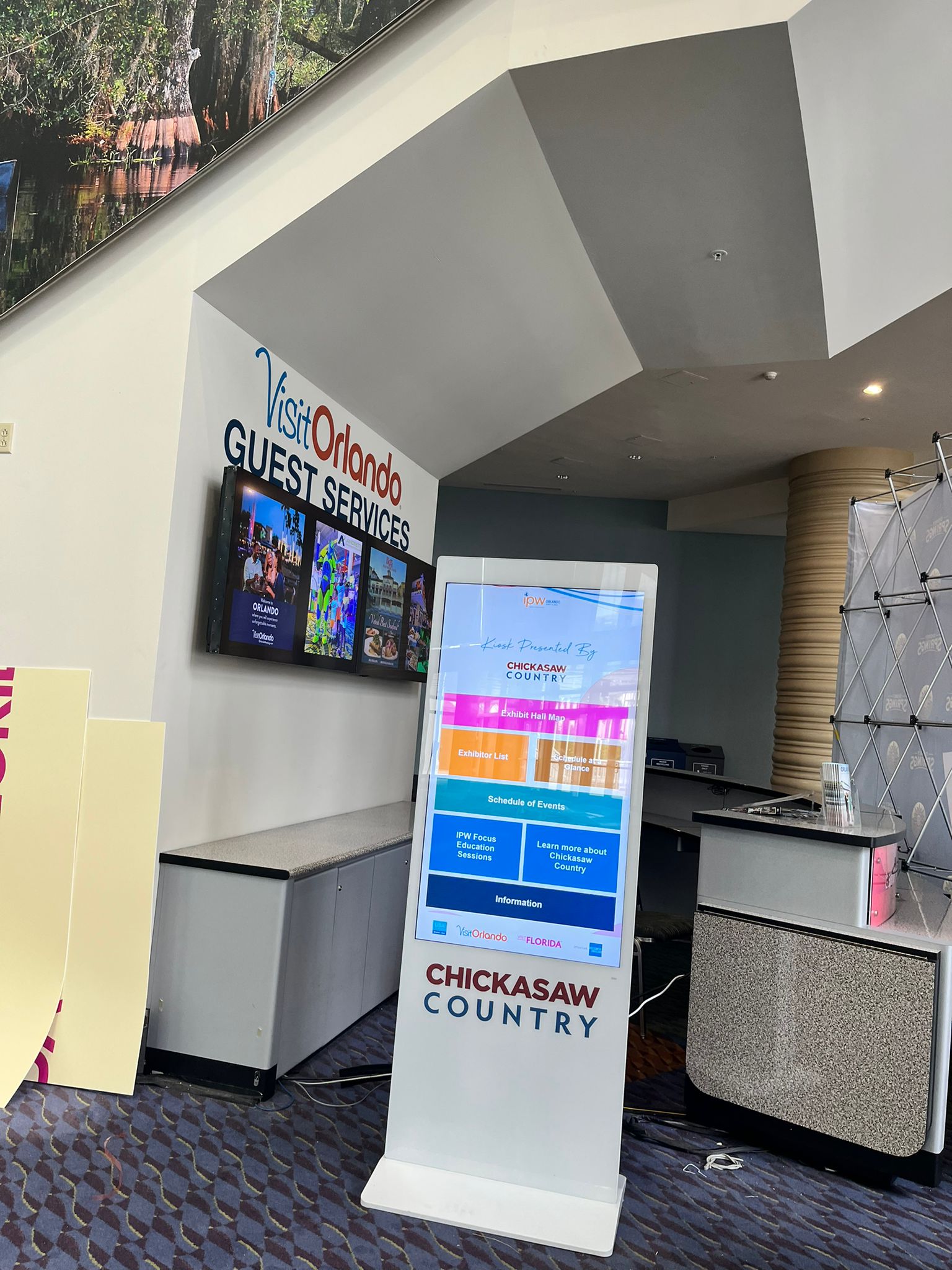 interactive touch screen kiosk for trade show