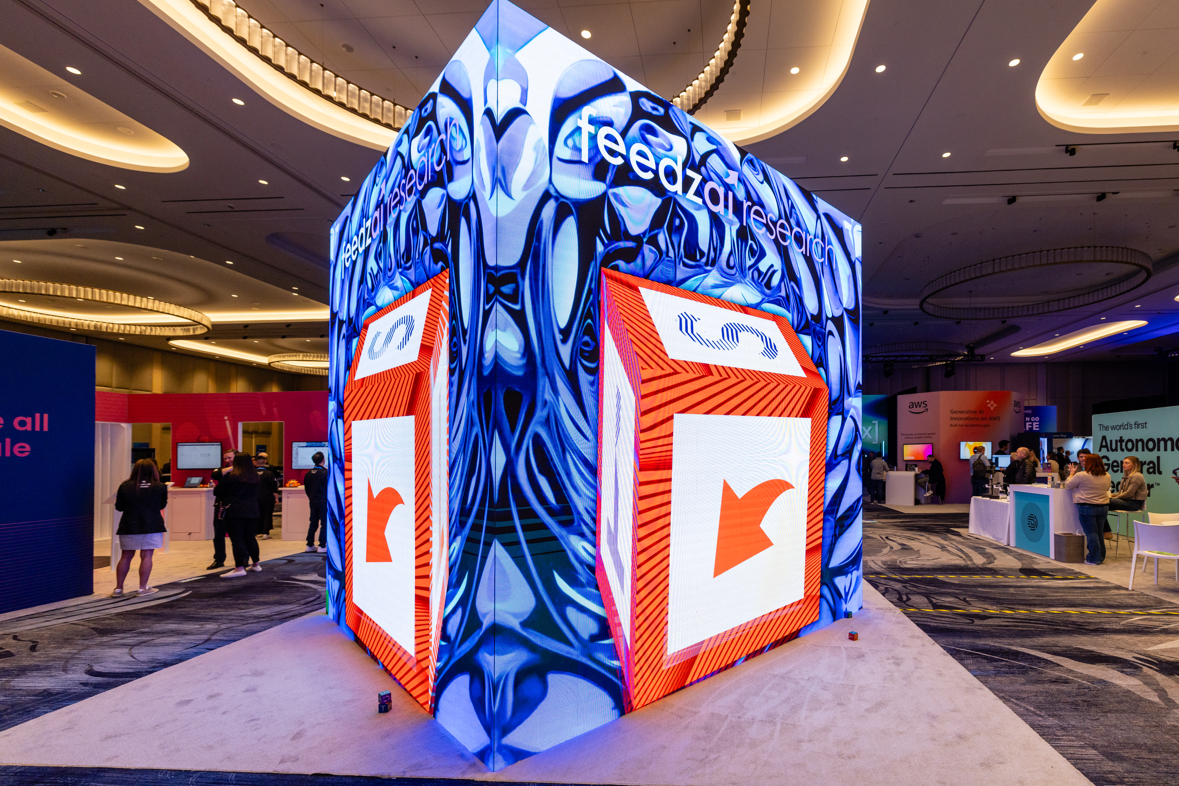 Forced perspective LED cube