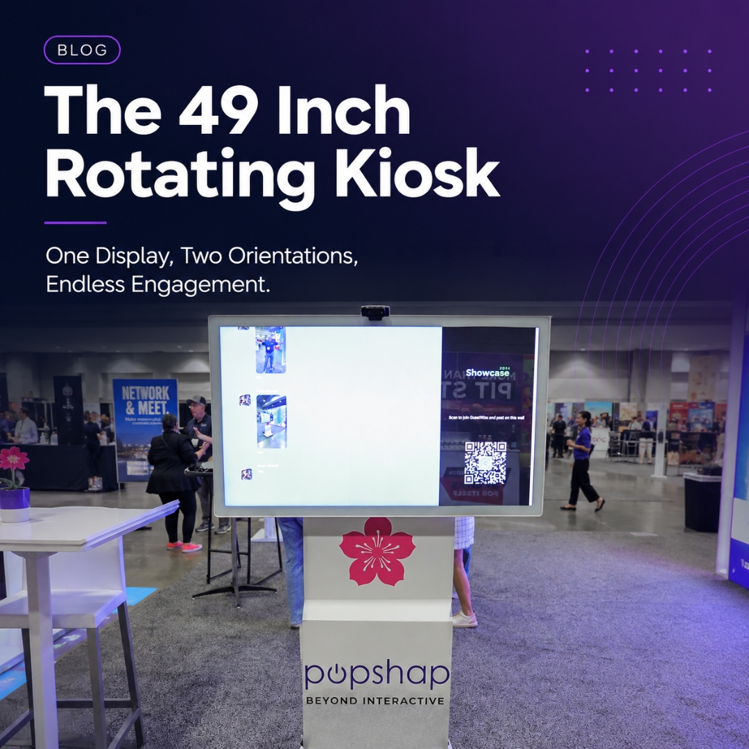 The 49-Inch Rotating Kiosk: One Display, Two Orientations, Endless Engagement