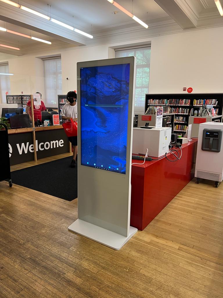 standing digital kiosk 