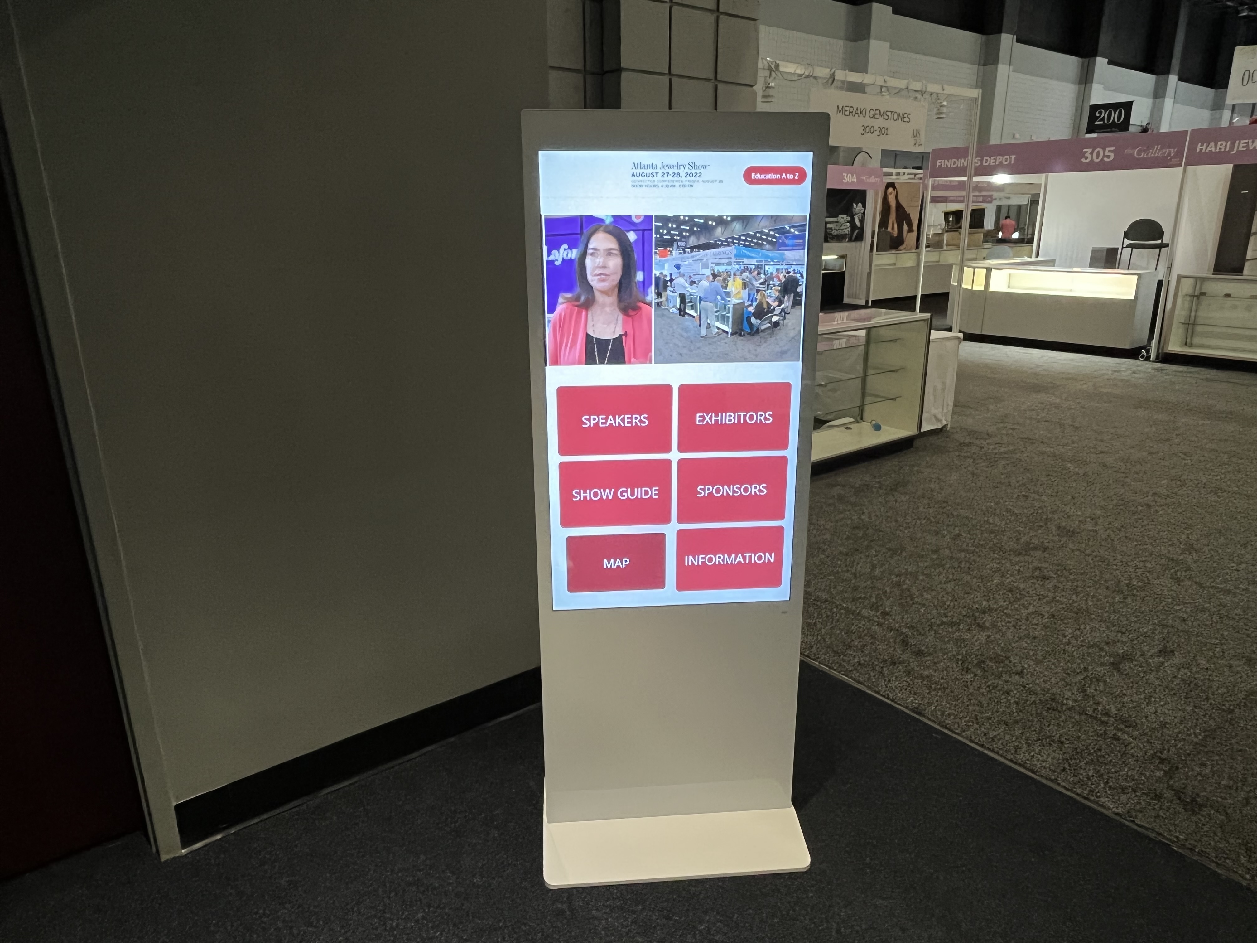 standing touchscreen kiosk