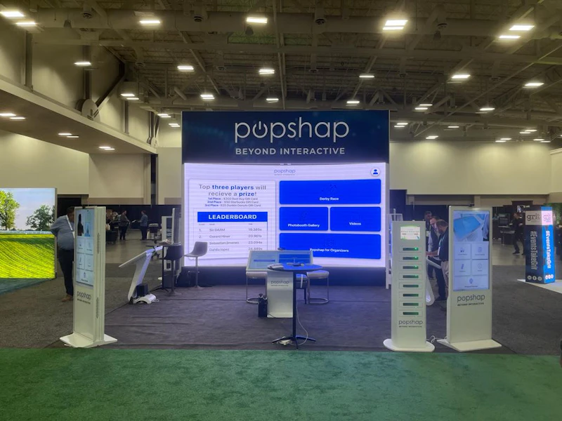 digital signage products, popshap booth