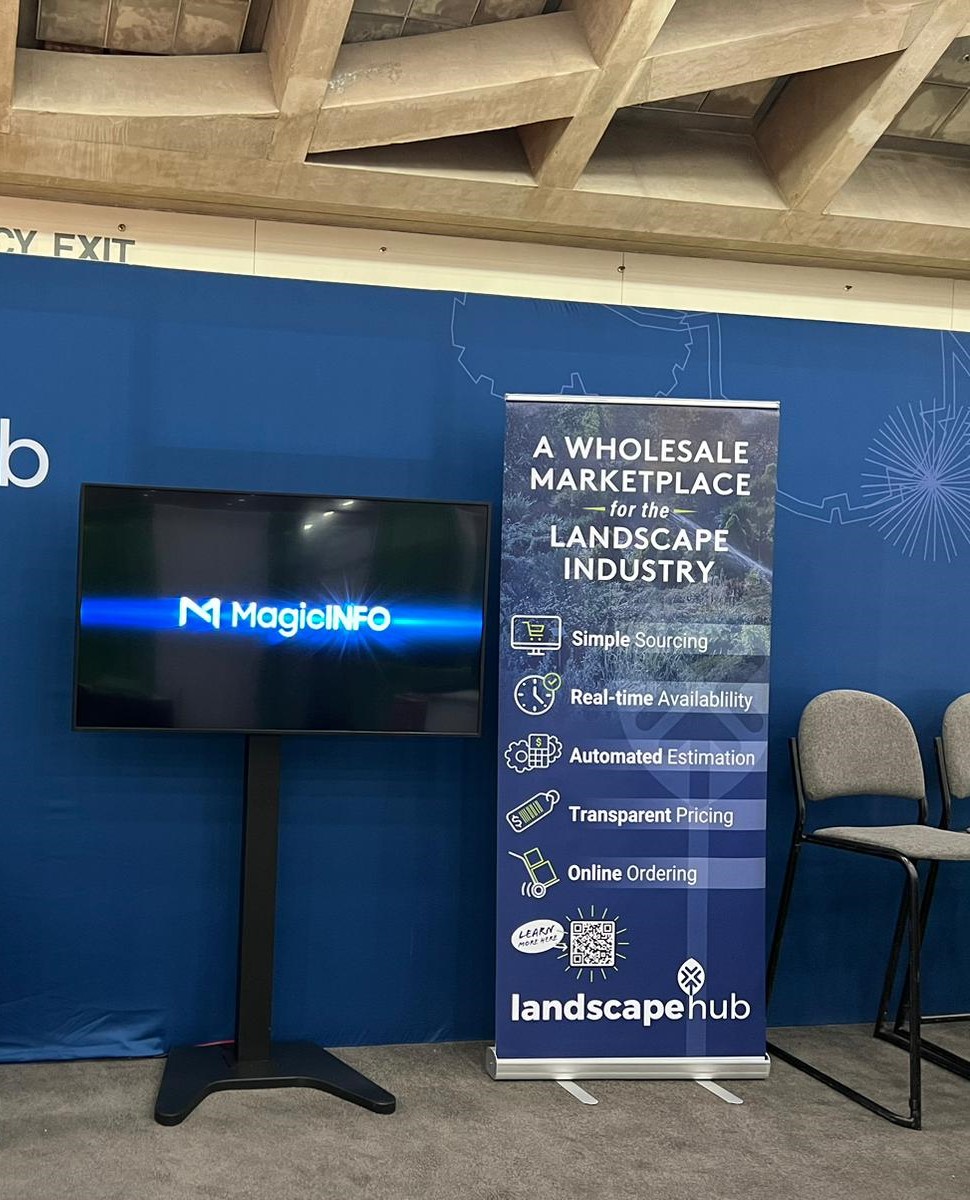 55 inch monitor on a stand