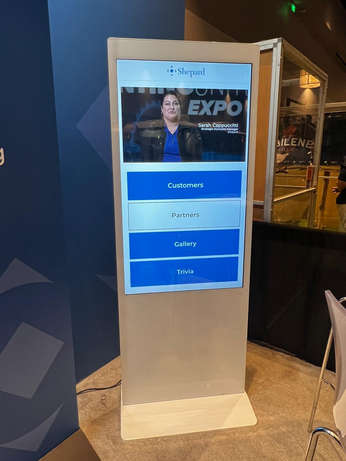 standing touchscreen kiosk