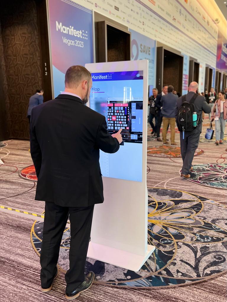 standing touchscreen kiosk