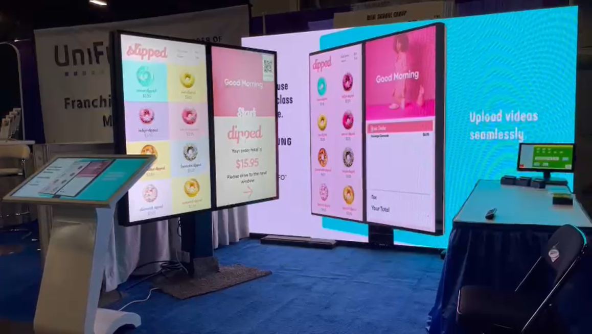 kiosk and LED video wall