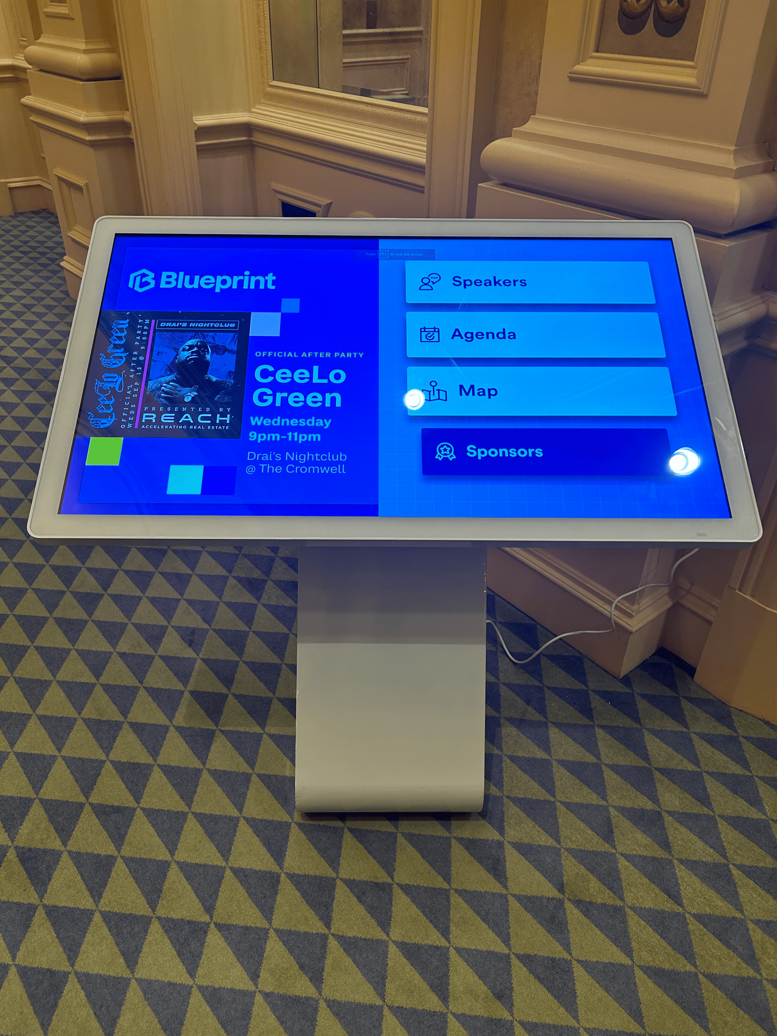 wayfinding table kiosk