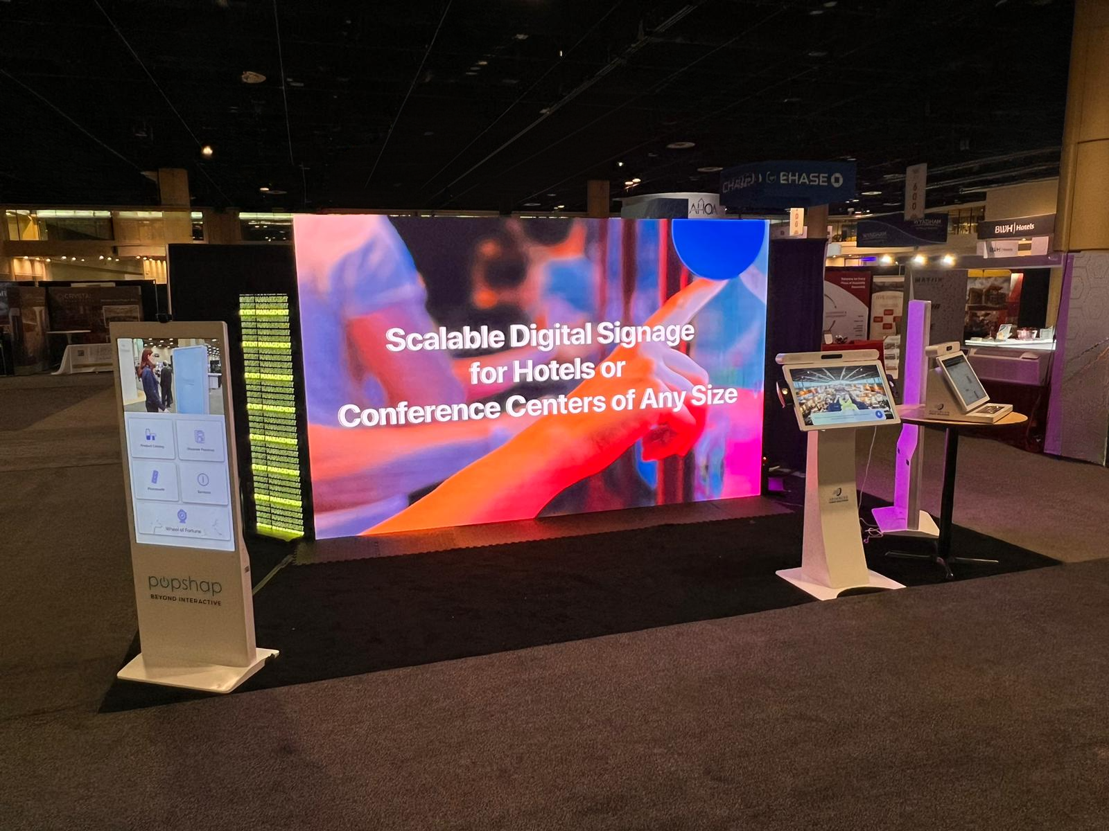 led video wall booth