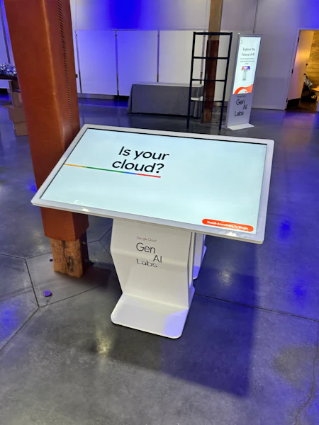 touchscreen table kiosk