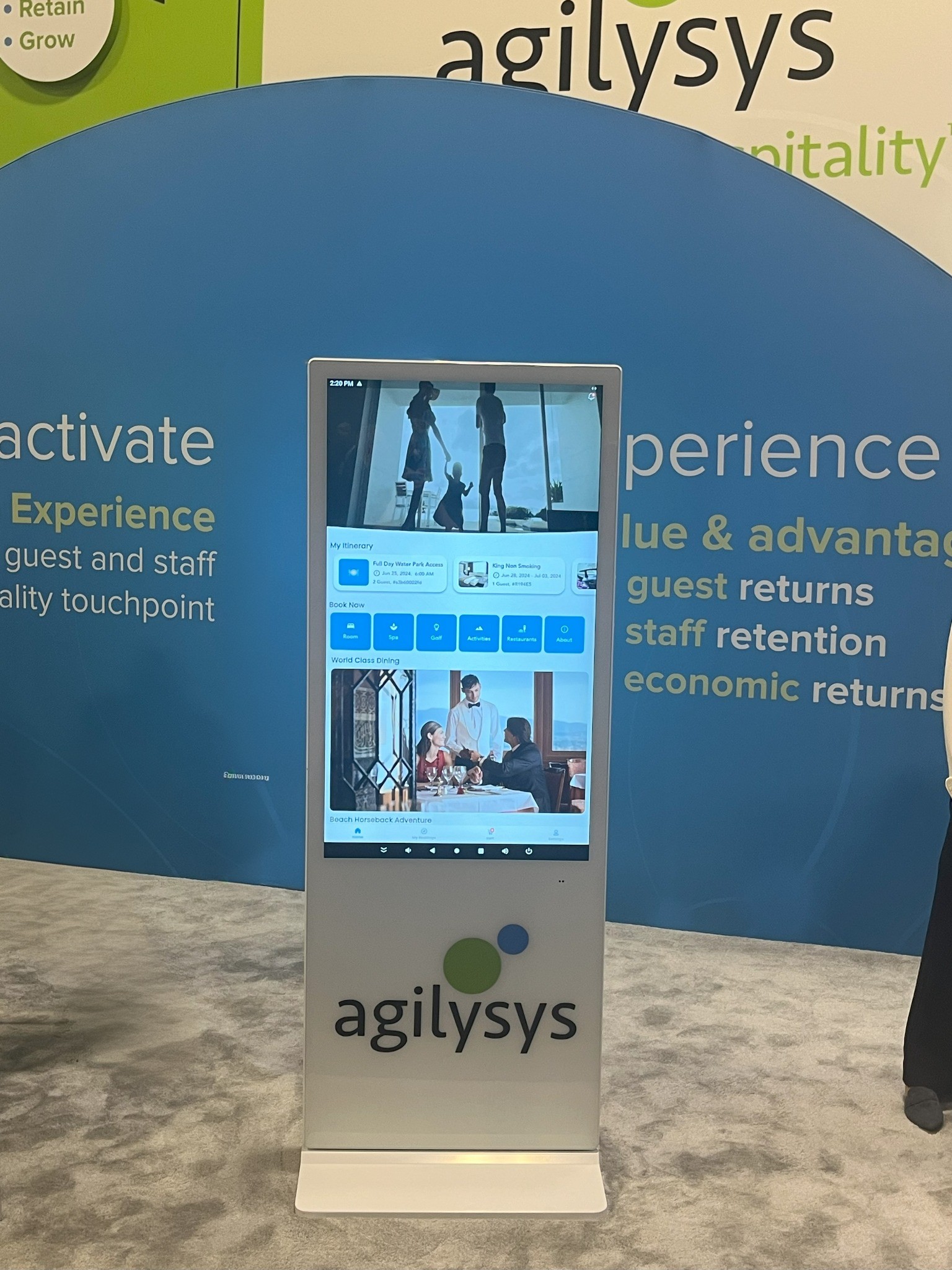 standing double sided kiosk