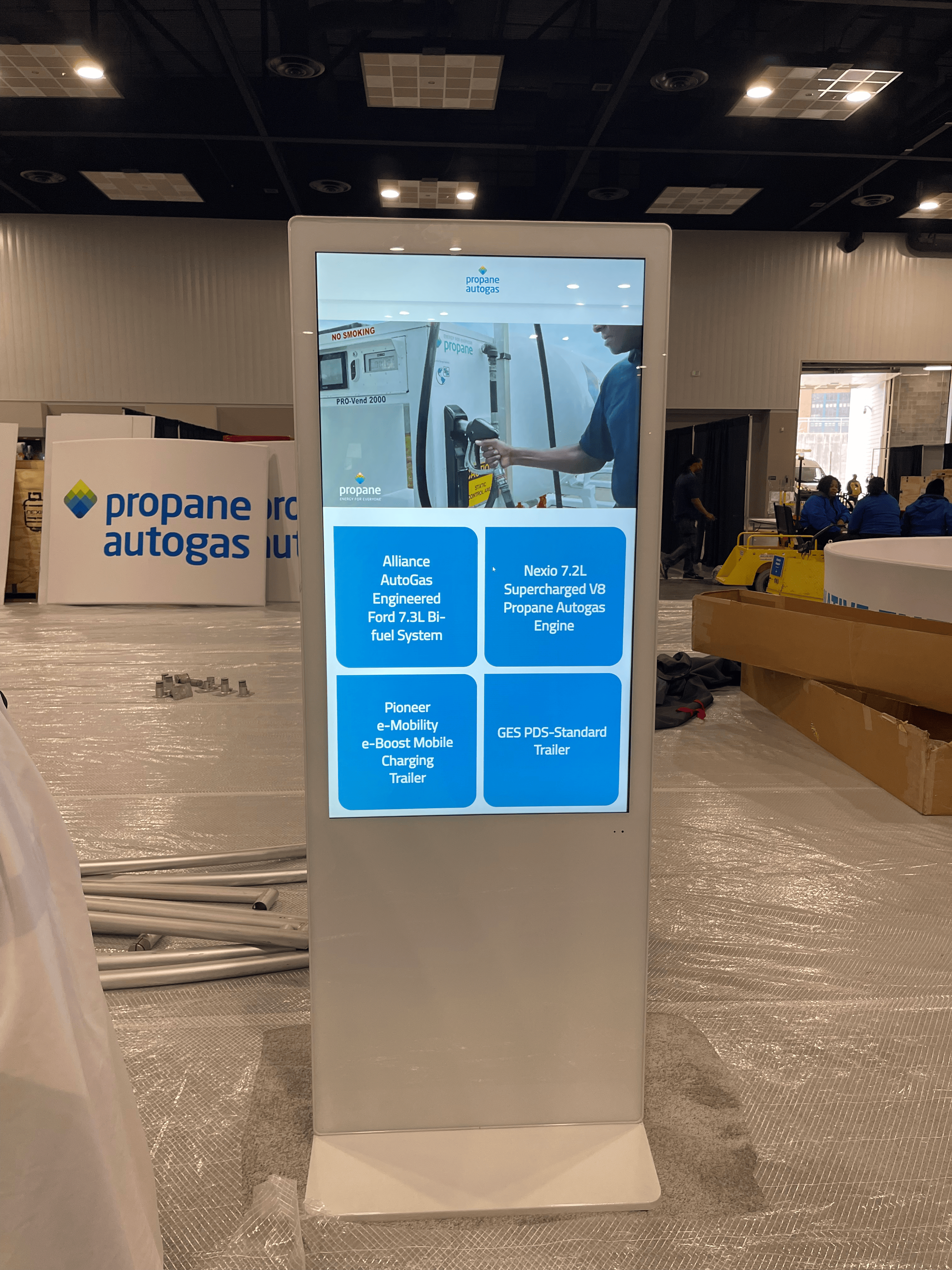 standing kiosk for exhibitors