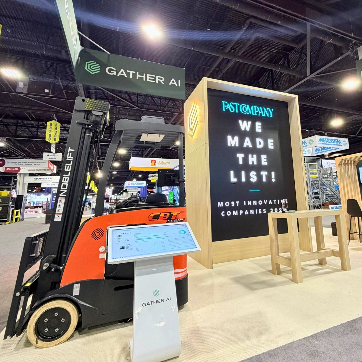 Large LED wall installation Gather AI MODEX 2026