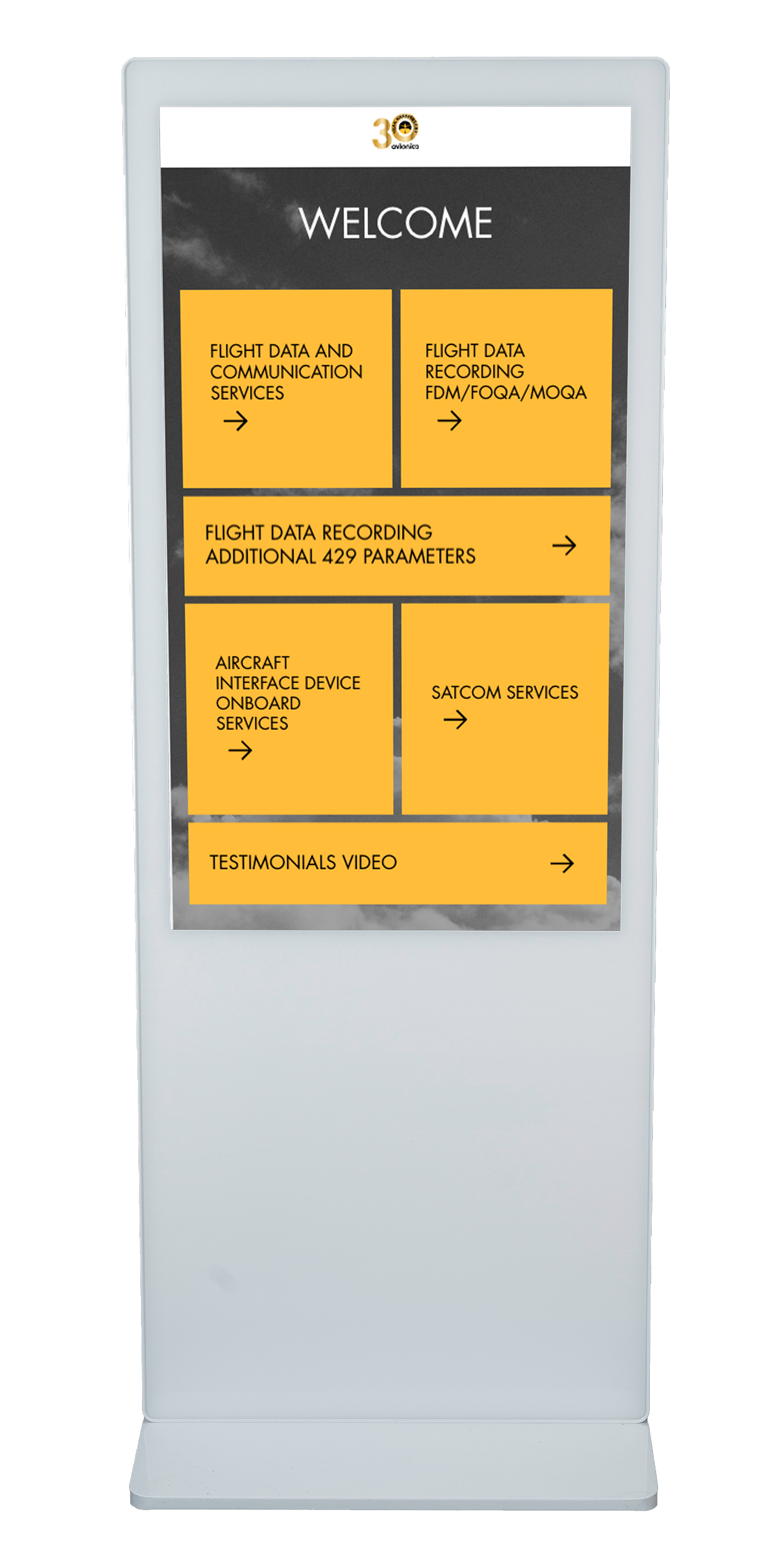 touchscreen standing kiosk