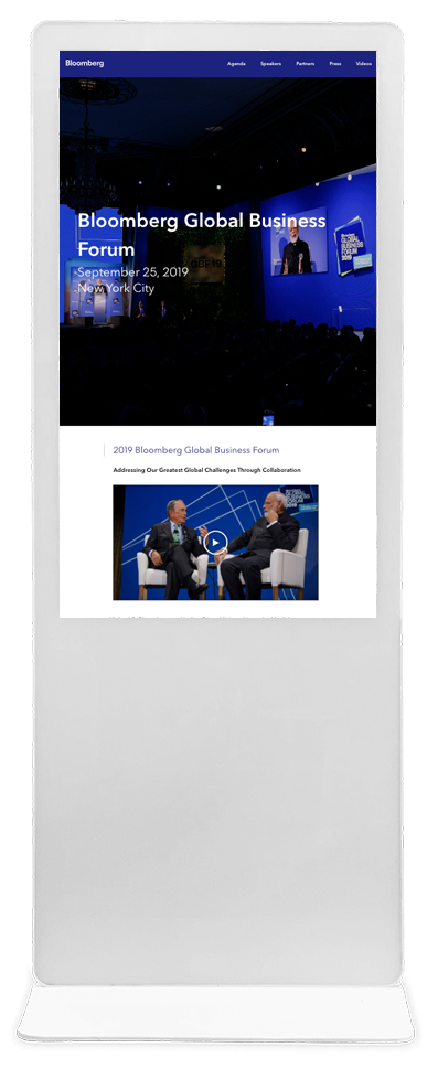 touchscreen standing kiosk