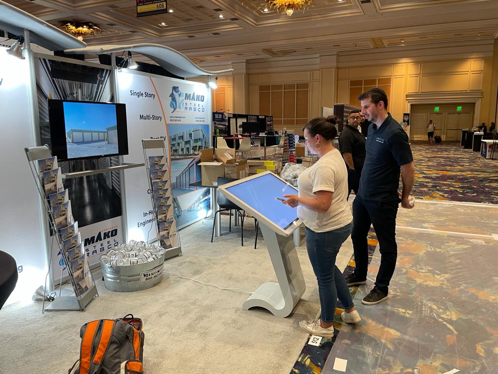 trade show touchscreen table