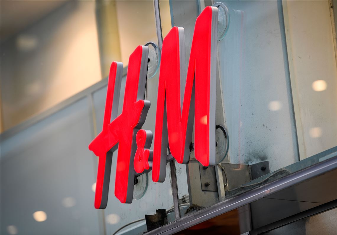 H&M logo on outside of NYC store.